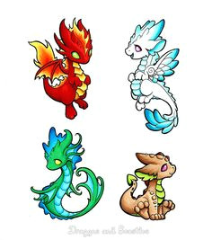 elemental dragons by dragonsandbeasties deviantart com on deviantart dragon art fantasy dragon