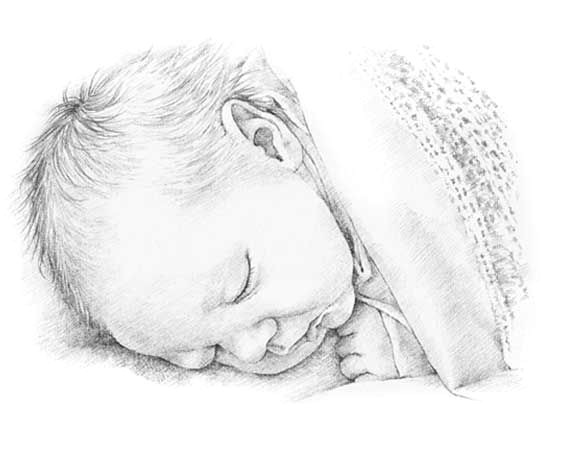 baby boy pencil drawing pencil portrait drawing