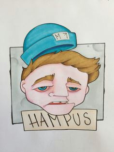 hampus hedemaki red eye high sketch drawing guy