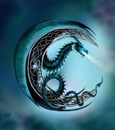 draga n lunar fantasy dragon celtic fantasy art dragon moon water dragon celtic