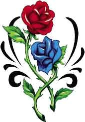 red blue rose tattoo tattooforaweek red rose