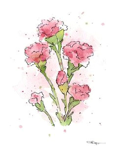 like the background pink carnations art print flower wall by everydayshenanigans pink carnations