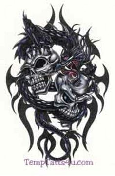 tattoos of skulls and dragons google search