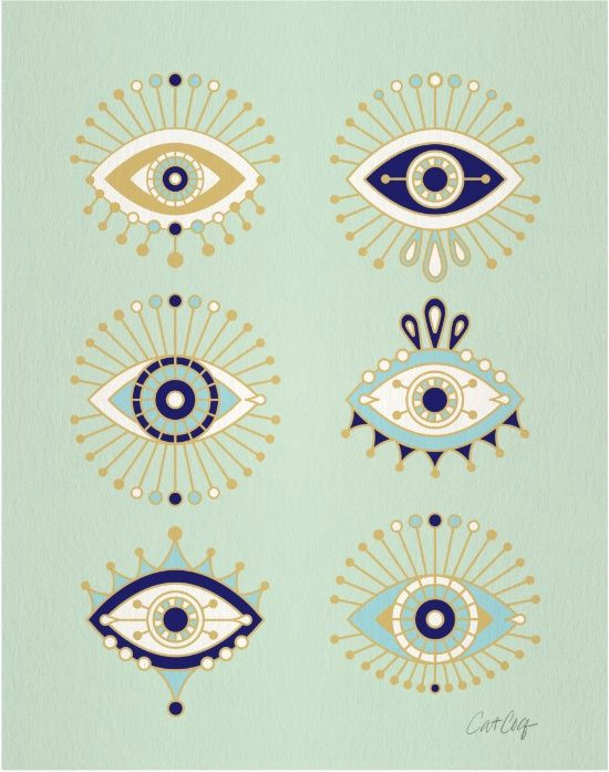 evil eye collection art print