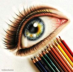 colored eye drawing by steven gunawan