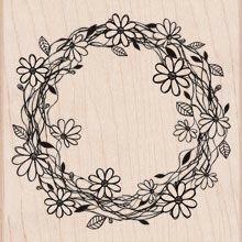 flower wreath picture hero arts stencils diy crafts flowers paper painted