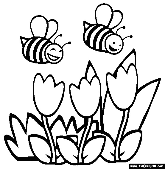 bees coloring page free bees online coloring