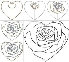 illustration blume pencil drawings heart drawings rose drawings drawing flowers pencil