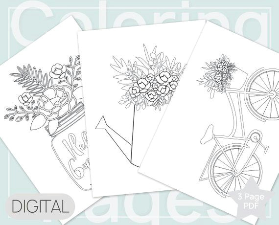 printable coloring pages coloring sheet flower coloring page printable color page pdf coloring
