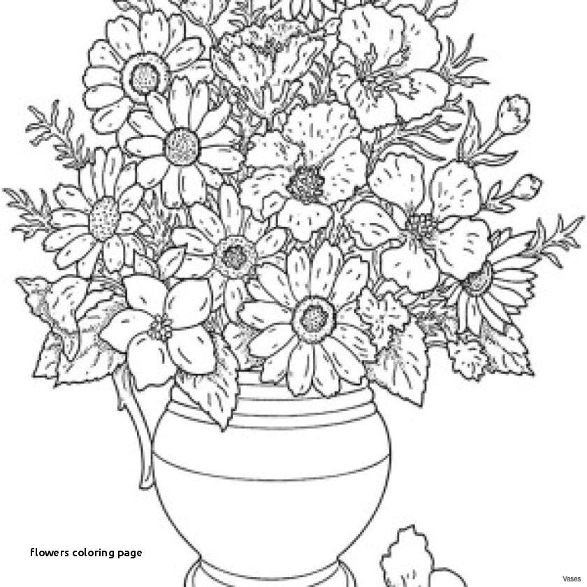 flowers coloring page new cool vases flower vase coloring page pages flowers in a top i