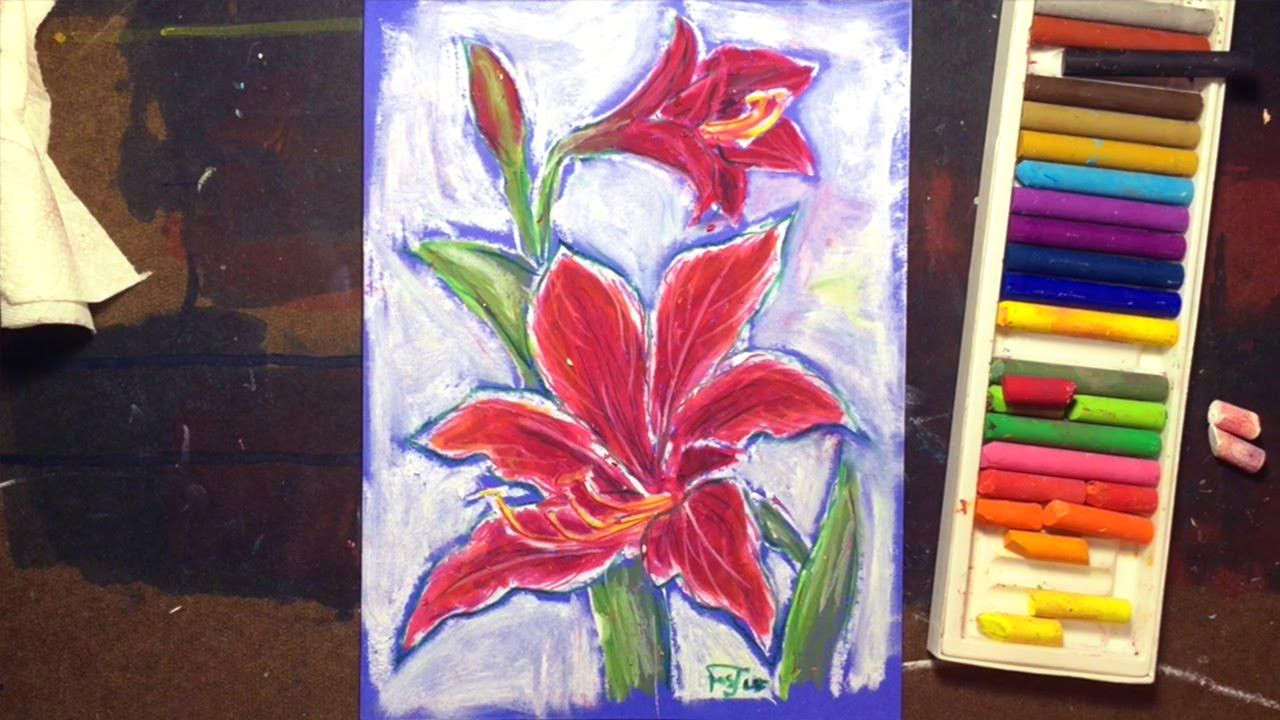 use oil pastels to create a vibrant drawing of an amaryllis flower this tutorial from mr otter art studio will walk you through step by step as you draw