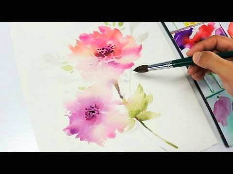 lvl3 watercolor flower painting wet into wet youtube