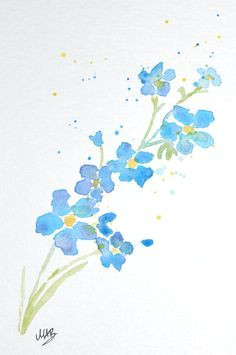 sale 15 off watercolor forget me not flower by mabartstudio cute tattoos beautiful tattoos