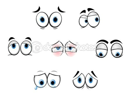 cartoon funny eyes by seamartini stock vector