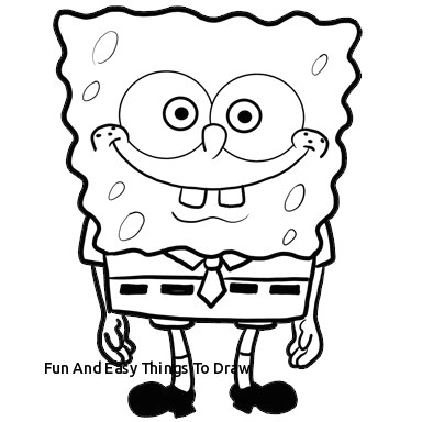 fun and easy things to draw draw spongebob squarepants with easy step by step drawing lesson