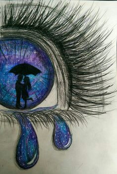 crying galaxy eyes using faber castell polychromos pencils galaxy drawings galaxy art