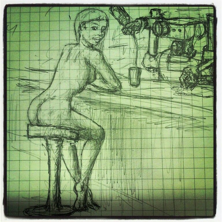 nude girl robot sketch