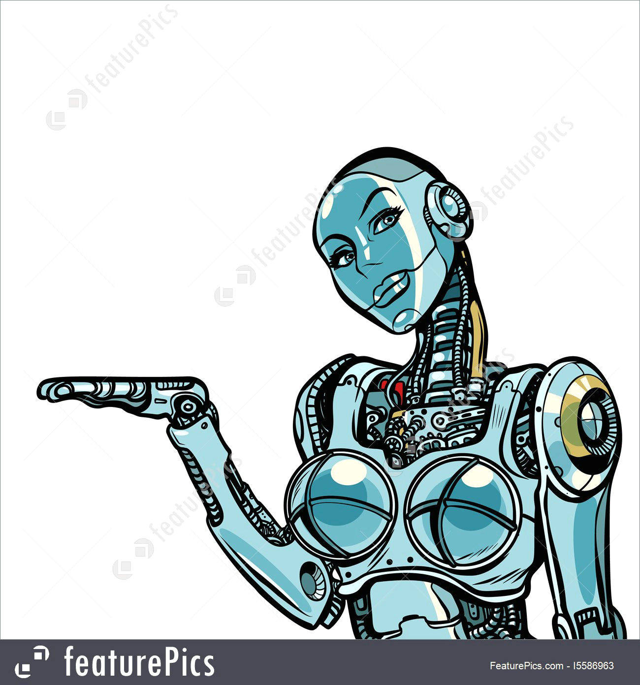 woman robot royalty free stock illustration