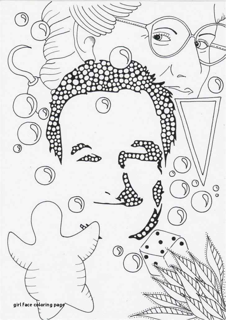 21 girl face coloring page
