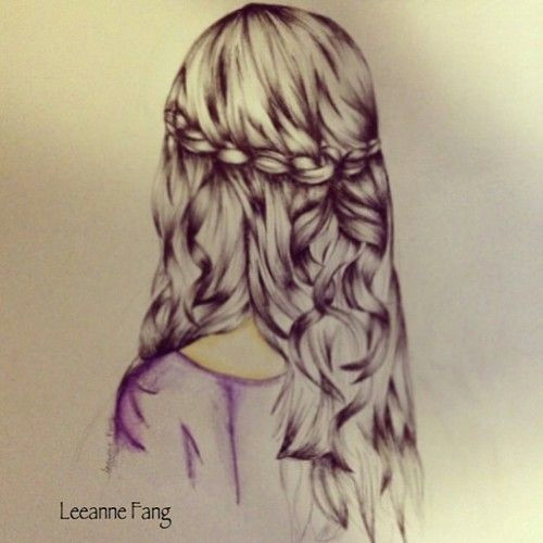 sketch of a girl s hair google search