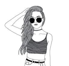 tumblr hipster hipster blog cool girl drawings tumblr girl drawing outline drawings