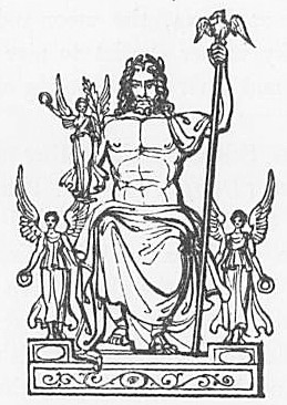 an image of the god jupiter or zeus from keightley s mythology 1852