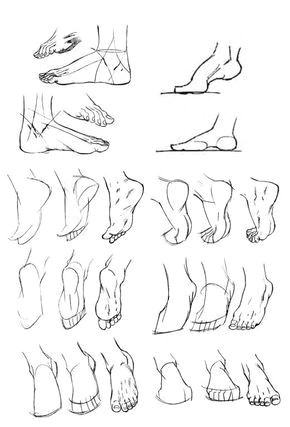drawing feet