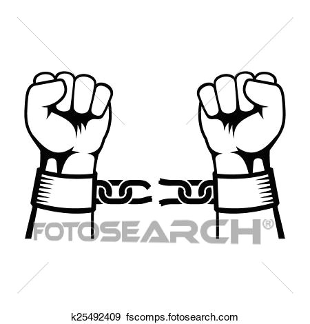 Drawings Of Hands Breaking Chains Clip Art Of Hands Breaking Steel Chain K25492409 Search Clipart