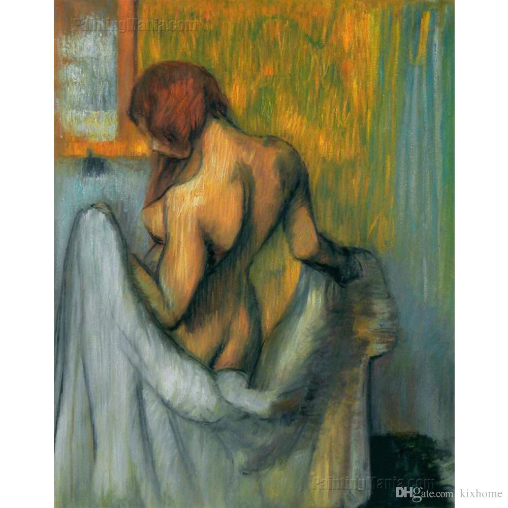 2019 edgar degas woman with a towel oil paintings reproduction canvas art hand painted home decor from kixhome 101 51 dhgate com
