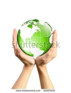 globe of earth holding on hands peace ecology save world flat vector illustration