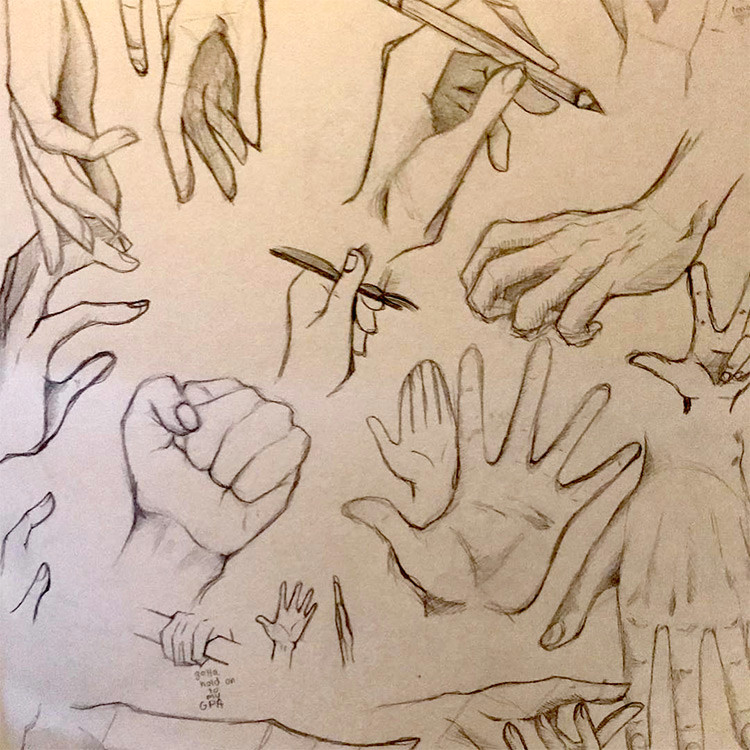 sketchbook hands