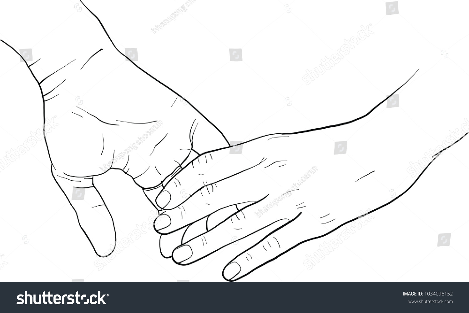 stock vector hand holding hand together vector 1034096152 jpg