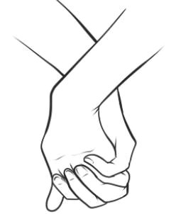 holding hands sketch
