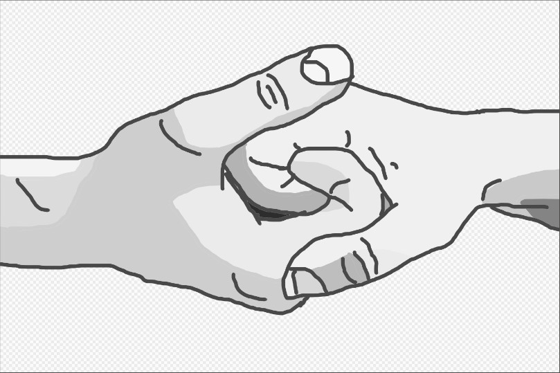 draw a couple holding hands alternative step 9 png