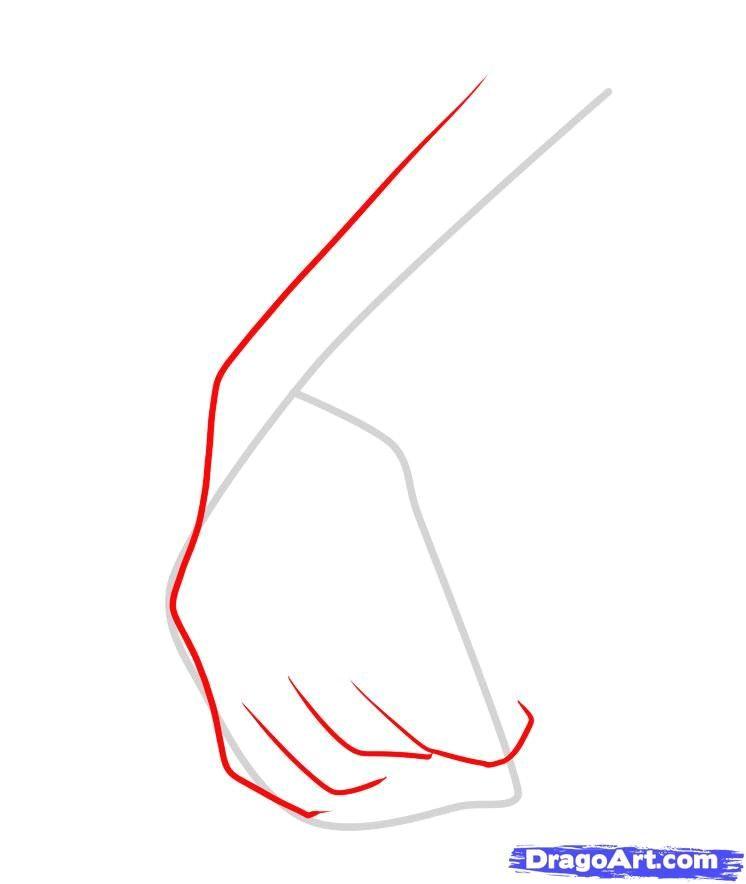 how to draw holding hands step 8