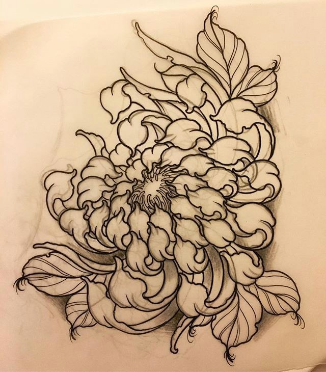 chrysanthemum for friday tattoo tattooart tattooartist tattoocollective uktta art