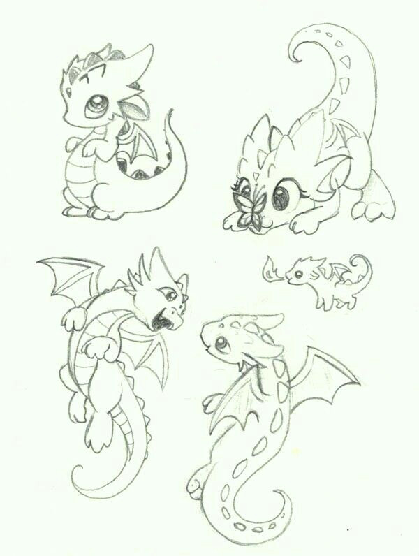 dragon dibujo facil disea o de personajes tatuajes dibujos kawaii pinturas bocetos