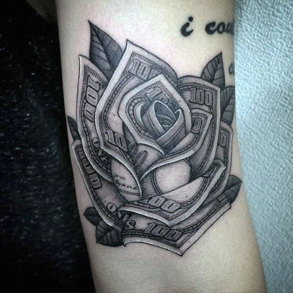 80 money rose tattoo designs for men cool currency ink be u tiful tattoos money rose tattoo rose tattoos