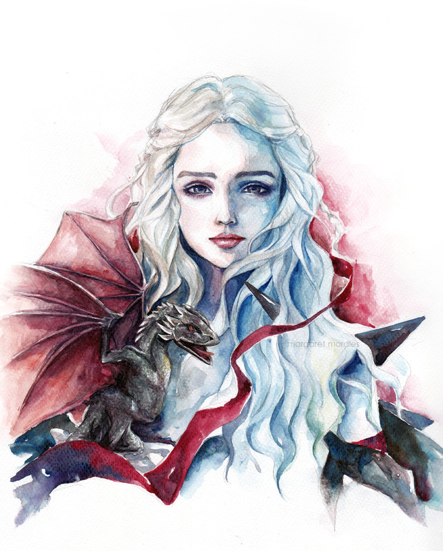 Drawings Of Mother Of Dragons Mother Of Dragons by Margaret Morales Game Of Thrones Artist