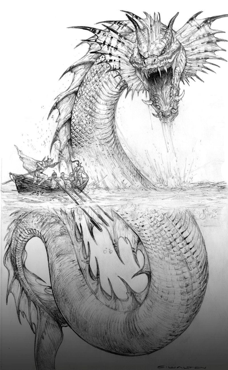 palladium fantasy jormund serpent by chuckwalton deviantart com on deviantart fantasy creatures
