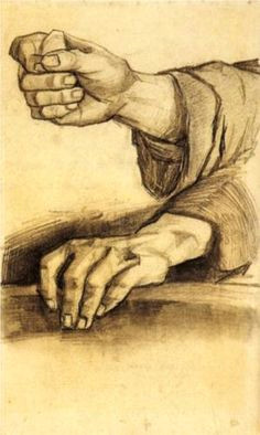 vincent van gogh two hands drawing pencil on laid paper nuenen december