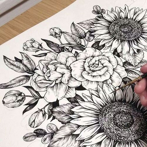 peony flower tattoo sunflower tattoo tattoo drawing