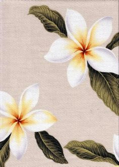 plumeria natural tropical botanical vintage hawaiian fabric hawaiian plumeria frangipani flowers on a cotton upholstery fabric
