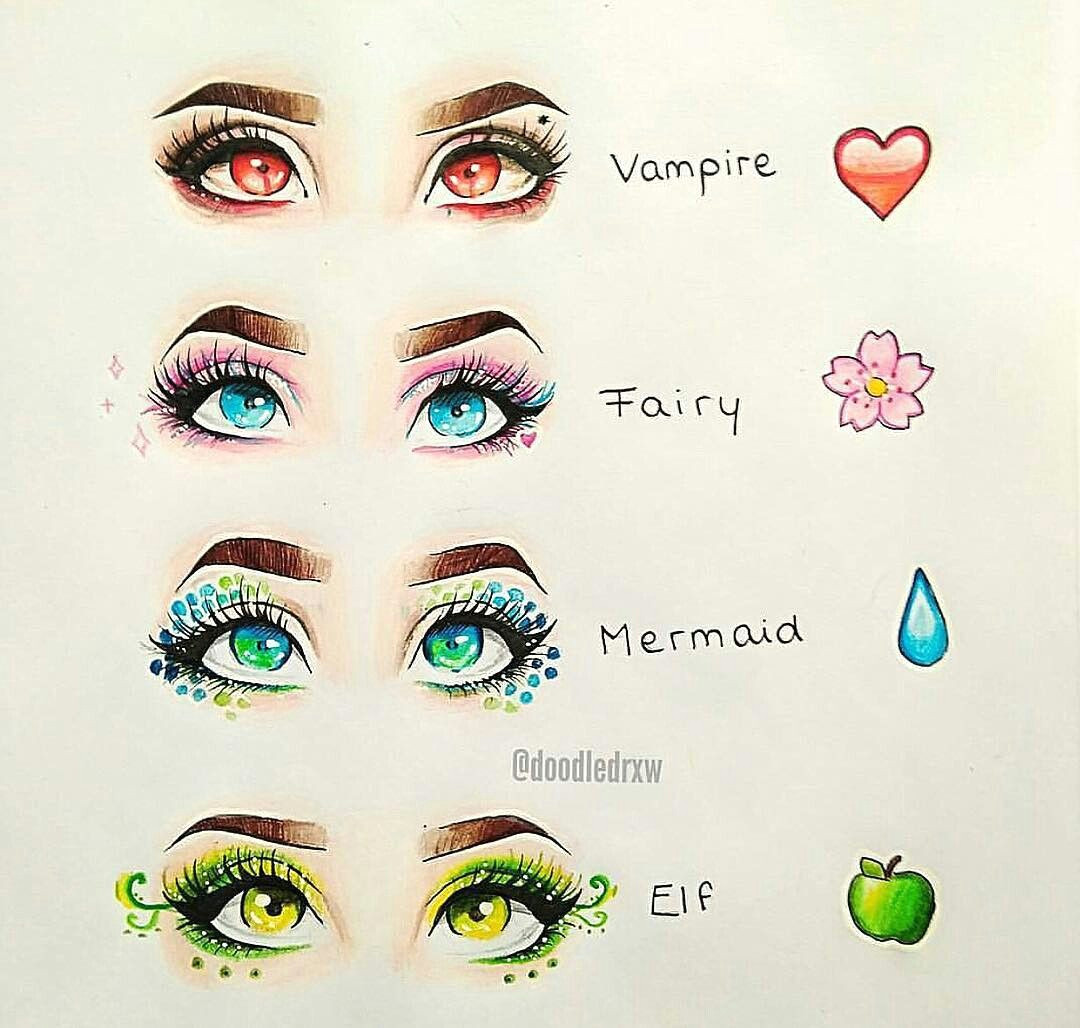 vampire fairy mermaid elf eye art