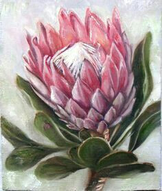 watercolor art watercolor flowers protea art protea flower nara art oil