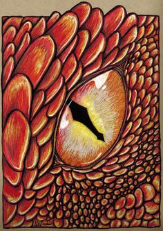 smaug wakes this one is done with bright colored markers on an crate paper dragon eye drawingdragon