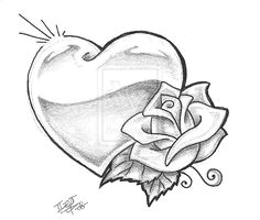heart and roses tattoo drawings heart 002 heart tattoos