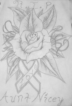 cancer ribbon and rose by amir26114 on deviantart deviantart tattoo cancer tattoos best tattoo