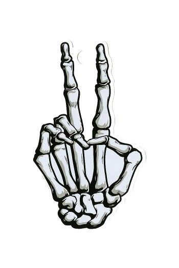 skull hand peace