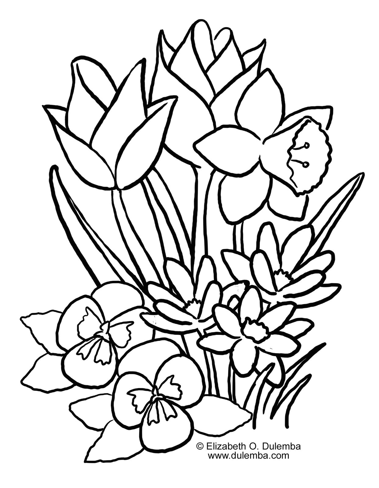 easy to draw spring pictures spring flowers coloring pages lovely spring coloring pages of easy to